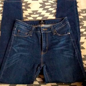 Just black distressed jeans